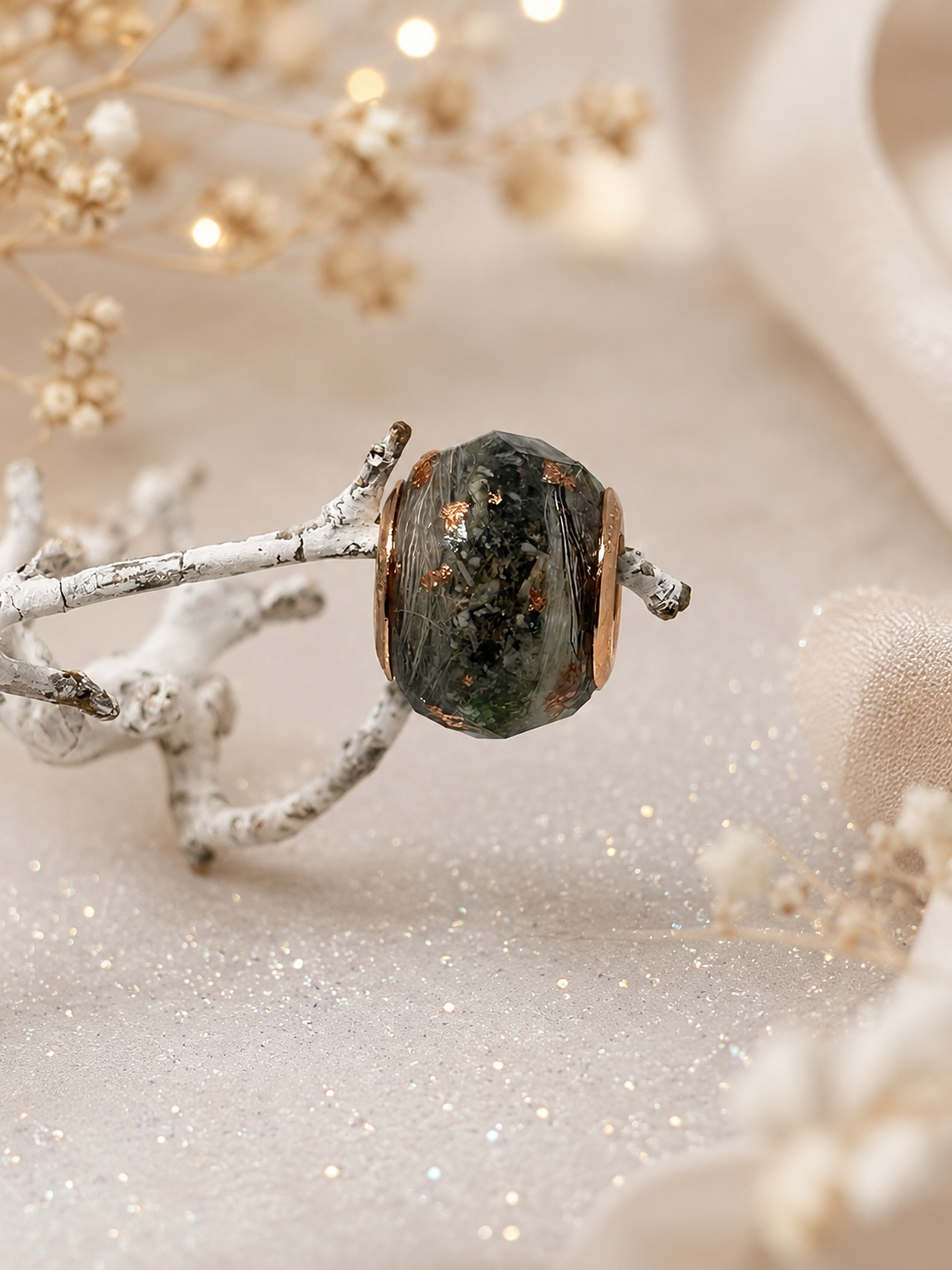 Großlochperle Diamant groß