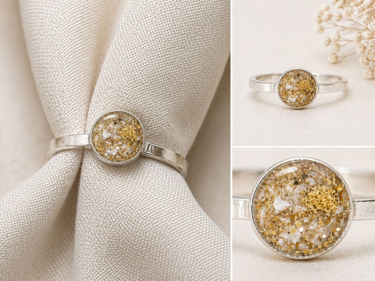925 Ring 6mm Cabochon